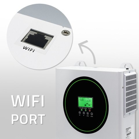 Qoltec Hybrydowy Inwerter solarny Off-Grid 3500W | 100A | 24V | MPPT | Sinus | opcja Wi-Fi | Power Factor 1.0 Qoltec Hybrydowy Inwerter solarny Off-Grid 3500W | 100A | 24V | MPPT | Sinus | opcja Wi-Fi | Power Factor 1.0
