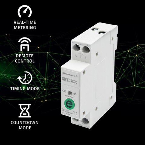 Qoltec Przekaźnik 63A na szynę DIN z licznikiem energii elektrycznej | eWeLink od Sonoff | Wi-Fi | Dioda LED Qoltec Przekaźnik 63A na szynę DIN z licznikiem energii elektrycznej | eWeLink od Sonoff | Wi-Fi | Dioda LED