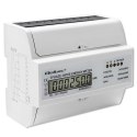 Qoltec Trójfazowy dwukierunkowy elektroniczny licznik | miernik zużycia energii na szynę DIN | 400V | 100A | LCD | 4P