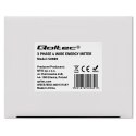 Qoltec Trójfazowy dwukierunkowy elektroniczny licznik | miernik zużycia energii na szynę DIN | 400V | 100A | LCD | 4P