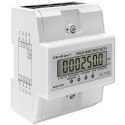 Qoltec Trójfazowy elektroniczny licznik | miernik zużycia energii na szynę DIN | 400V | 100A | LCD | 4P