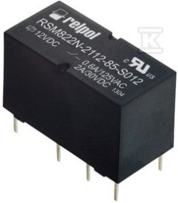 RELPOL RSM822N PRZEKAŹNIK 2P 2A CEWKA 24VDC