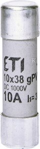 ETI WKŁADKA CYLIND.CH10X38 GPV 10A/1000V DC