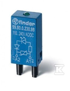 FINDER EMC LED ZIELONY+WARYSTOR 6-24VAC/DC