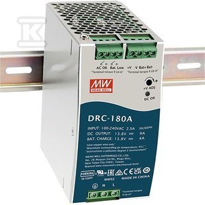 MEAN WELL DRC-180A ZASILACZ 180W 13.8V 13A, 13.8V MEAN WELL DRC-180A ZASILACZ 180W 13.8V 13A, 13.8V