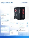 OPTIMUS Komputer E-Sport GB550T-CR6 Ryzen 7 5800X/16GB/1TB/RX 9070 OC 16GB/W11
