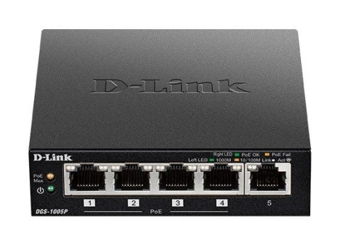 D-Link Switch DGS-1005P 5xGbE (4xPoE+ 60W) D-Link Switch DGS-1005P 5xGbE (4xPoE+ 60W)