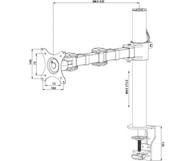 IIYAMA UCHWYT DS1001C-B1 POJEDYNCZY, PIVOT, REGULACJA WYSOKOŚCI IIYAMA UCHWYT DS1001C-B1 POJEDYNCZY, PIVOT, REGULACJA WYSOKOŚCI
