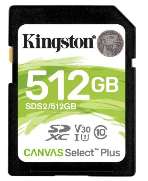 Kingston Karta pamięci SD 512GB Canvas Select Plus Kingston Karta pamięci SD 512GB Canvas Select Plus