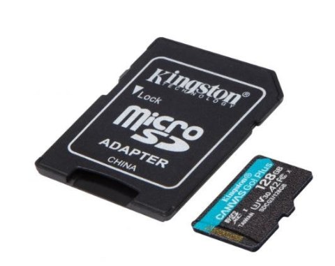 Kingston Karta pamięci microSD 128GB Canvas Go! Plus 170/90MB/s Adapter Kingston Karta pamięci microSD 128GB Canvas Go! Plus 170/90MB/s Adapter