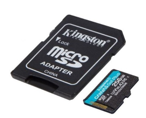 Kingston Karta pamięci microSD 256GB Canvas Go Plus 170/90MB/s Adapter Kingston Karta pamięci microSD 256GB Canvas Go Plus 170/90MB/s Adapter