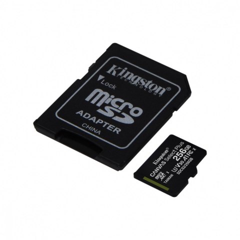 Kingston Karta pamięci microSD 256GB Canvas Select Plus 100/85MB/s Adapter Kingston Karta pamięci microSD 256GB Canvas Select Plus 100/85MB/s Adapter