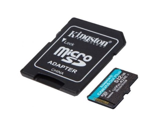 Kingston Karta pamięci microSD 512GB Canvas Go Plus 170/90MB/s Adapter Kingston Karta pamięci microSD 512GB Canvas Go Plus 170/90MB/s Adapter
