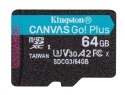 Kingston Karta pamięci microSD 64GB Canvas Go! Plus 170/70MB/s