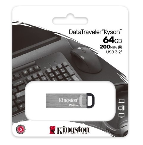 Kingston Pendrive DataTraveler Kyson DTKN/64G USB 3.2 Gen1 Kingston Pendrive DataTraveler Kyson DTKN/64G USB 3.2 Gen1