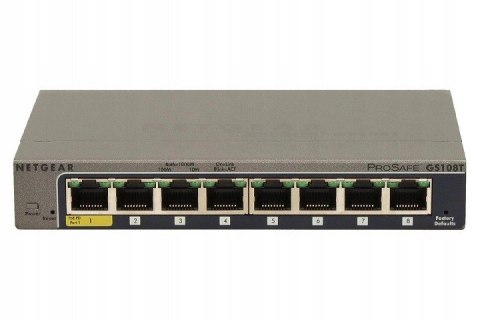 Netgear Przełącznik Smart GS108T 8x1Gb Netgear Przełącznik Smart GS108T 8x1Gb
