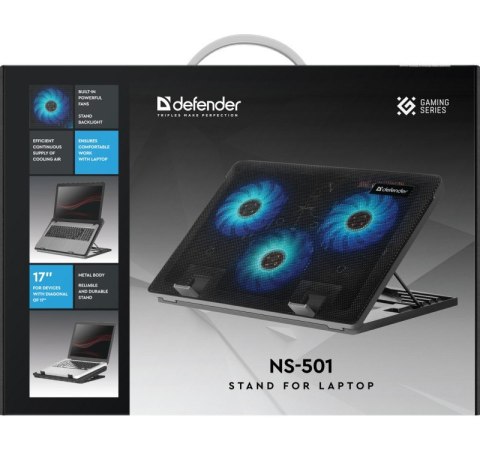 Defender Podstawka chłodząca pod laptopa NS-501 metalowa 15.6"-17" Defender Podstawka chłodząca pod laptopa NS-501 metalowa 15.6"-17"