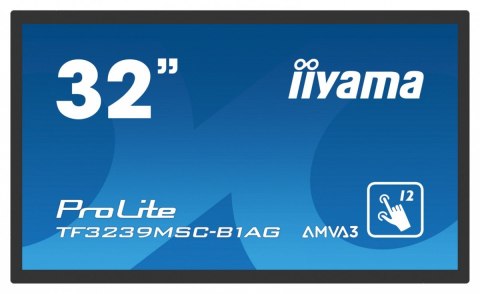 IIYAMA Monitor 32 cale TF3239MSC-B1AG,AMVA,HDMIx2,DP,RJ45,IP54,24/7,POJ.12p IIYAMA Monitor 32 cale TF3239MSC-B1AG,AMVA,HDMIx2,DP,RJ45,IP54,24/7,POJ.12p