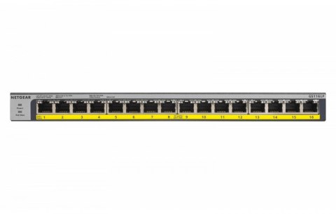 Netgear Przełącznik GS116LP Switch niezarządzalny 16xGE PoE+ Netgear Przełącznik GS116LP Switch niezarządzalny 16xGE PoE+
