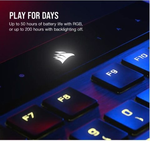 Corsair Klawiatura K100 RGB Air Wireless Ultra Thin Cherry MX Corsair Klawiatura K100 RGB Air Wireless Ultra Thin Cherry MX