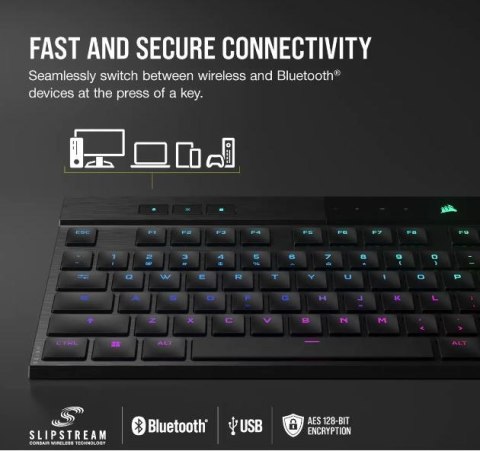 Corsair Klawiatura K100 RGB Air Wireless Ultra Thin Cherry MX Corsair Klawiatura K100 RGB Air Wireless Ultra Thin Cherry MX
