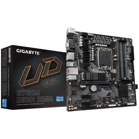Gigabyte Płyta główna B760M DS3H DDR4 s1700 DDR4 2DP/HDMI mATX Gigabyte Płyta główna B760M DS3H DDR4 s1700 DDR4 2DP/HDMI mATX