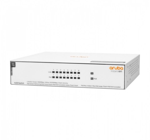 Hewlett Packard Enterprise Przełącznik Switch ARUBA Instant On 1430 8x1GbE PoE R8R46A Hewlett Packard Enterprise Przełącznik Switch ARUBA Instant On 1430 8x1GbE PoE R8R46A