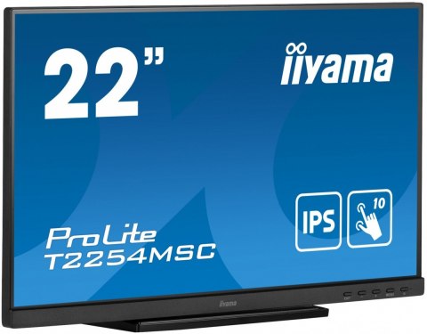 IIYAMA Monitor 21.5 cala T2254MSC-B1AG pojemnościowa 10 punktów, IPS, powłoka AG IIYAMA Monitor 21.5 cala T2254MSC-B1AG pojemnościowa 10 punktów, IPS, powłoka AG