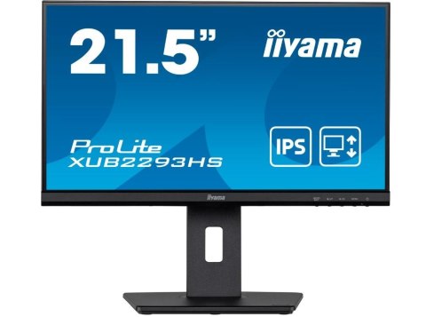 IIYAMA Monitor 22 cale XUB2293HS-B5 IPS,HDMI,DP,HAS(150mm),2x1W IIYAMA Monitor 22 cale XUB2293HS-B5 IPS,HDMI,DP,HAS(150mm),2x1W