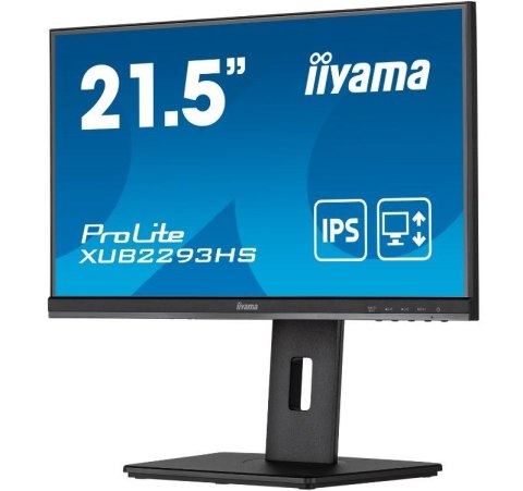 IIYAMA Monitor 22 cale XUB2293HS-B5 IPS,HDMI,DP,HAS(150mm),2x1W IIYAMA Monitor 22 cale XUB2293HS-B5 IPS,HDMI,DP,HAS(150mm),2x1W