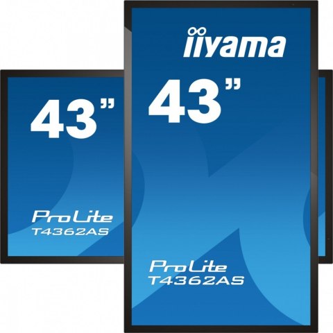 IIYAMA Monitor wielkoformatowy 43 cale T4362AS-B1 20pkt., 24/7, IPS, 500cd, ANDROID 8.0 IIYAMA Monitor wielkoformatowy 43 cale T4362AS-B1 20pkt., 24/7, IPS, 500cd, ANDROID 8.0