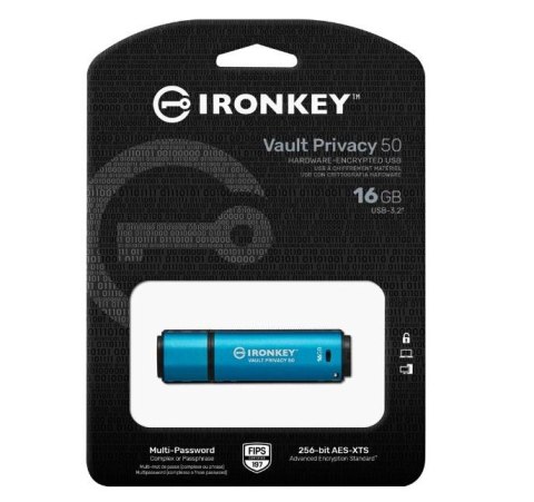 Kingston Pendrive IronKey Vault Privacy 16GB FIPS197 AES-256 Kingston Pendrive IronKey Vault Privacy 16GB FIPS197 AES-256