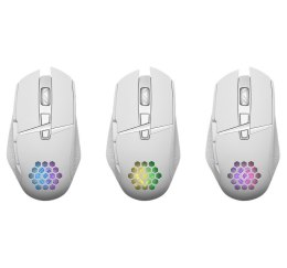 Defender Mysz gamingowa bezprzewodowa Glory GM-514 RGB 7P 1200/2400/3200 DPI biała