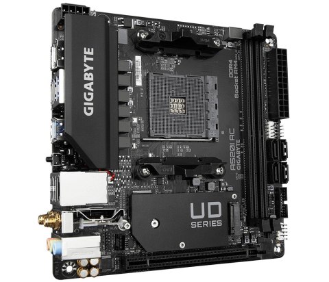 Gigabyte Płyta główna A520I AC AM4 2DDR4 DP/2HDMI mITX Gigabyte Płyta główna A520I AC AM4 2DDR4 DP/2HDMI mITX