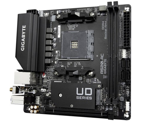 Gigabyte Płyta główna A520I AC AM4 2DDR4 DP/2HDMI mITX Gigabyte Płyta główna A520I AC AM4 2DDR4 DP/2HDMI mITX