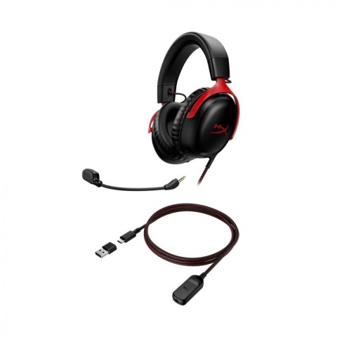 HyperX Zestaw słuchawkowy Cloud III czarno-czerwony HyperX Zestaw słuchawkowy Cloud III czarno-czerwony