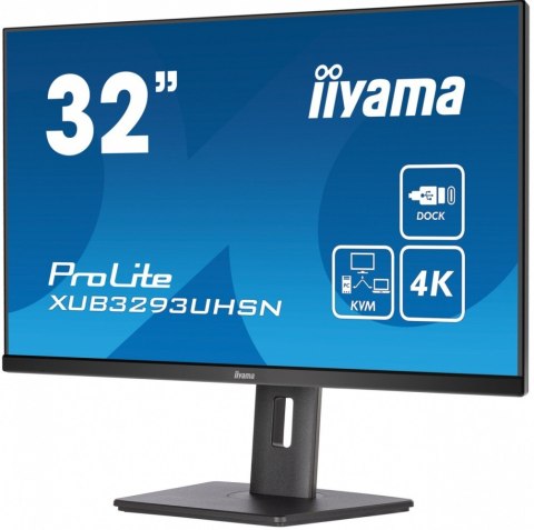 IIYAMA Monitor ProLite XUB3293UHSN 31.5 cala XUB3293UHSN-B5 IPS,4K,USB-C DOCK,KVM,SLIM,2x3W,RJ45 IIYAMA Monitor ProLite XUB3293UHSN 31.5 cala XUB3293UHSN-B5 IPS,4K,USB-C DOCK,KVM,SLIM,2x3W,RJ45