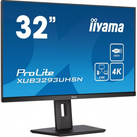 IIYAMA Monitor ProLite XUB3293UHSN 31.5 cala XUB3293UHSN-B5 IPS,4K,USB-C DOCK,KVM,SLIM,2x3W,RJ45 IIYAMA Monitor ProLite XUB3293UHSN 31.5 cala XUB3293UHSN-B5 IPS,4K,USB-C DOCK,KVM,SLIM,2x3W,RJ45