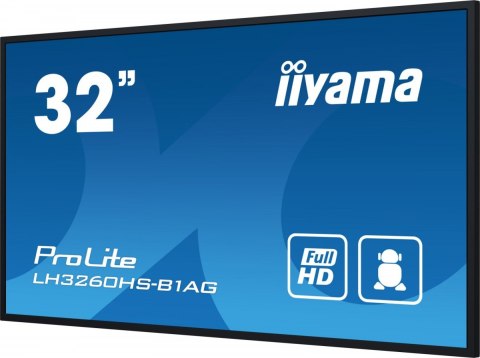 IIYAMA Monitor wielkoformatowy 31.5 cala LH3260HS-B1AG matowy 24h/7 500(cd/m2) VA 1920 x 1080 FHD Android.11 Wifi CMS(iiSignage2) IIYAMA Monitor wielkoformatowy 31.5 cala LH3260HS-B1AG matowy 24h/7 500(cd/m2) VA 1920 x 1080 FHD Android.11 Wifi CMS(iiSignage2)