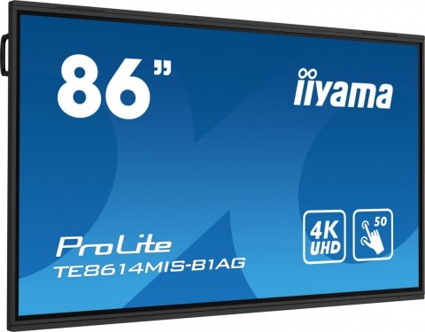 IIYAMA Monitor wielkoformatowy 85.6 cali TE8614MIS-B1AG INFRARED,50pkt,VA,4K,7H,WiFi,MIC,USB-C IIYAMA Monitor wielkoformatowy 85.6 cali TE8614MIS-B1AG INFRARED,50pkt,VA,4K,7H,WiFi,MIC,USB-C