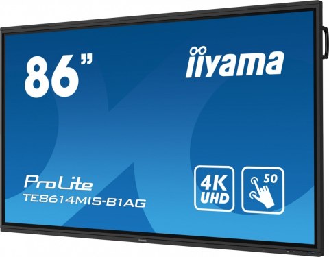 IIYAMA Monitor wielkoformatowy 85.6 cali TE8614MIS-B1AG INFRARED,50pkt,VA,4K,7H,WiFi,MIC,USB-C IIYAMA Monitor wielkoformatowy 85.6 cali TE8614MIS-B1AG INFRARED,50pkt,VA,4K,7H,WiFi,MIC,USB-C