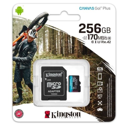Kingston Karta microSD 256GB Canvas Go Plus 170/90MB/s Kingston Karta microSD 256GB Canvas Go Plus 170/90MB/s