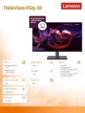 Lenovo Monitor 31.5 cala ThinkVision P32p-30 WLED LCD 63D1RAT1EU