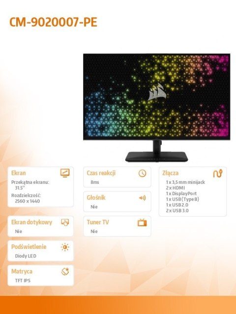 Corsair Monitor Xeneon 315QHD165 IPS QHD Corsair Monitor Xeneon 315QHD165 IPS QHD