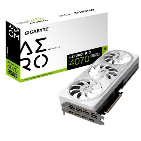 Gigabyte Karta graficzna RTX 4070 SUPER AERO OC 12G GDDR6X 192bit 3DP Gigabyte Karta graficzna RTX 4070 SUPER AERO OC 12G GDDR6X 192bit 3DP