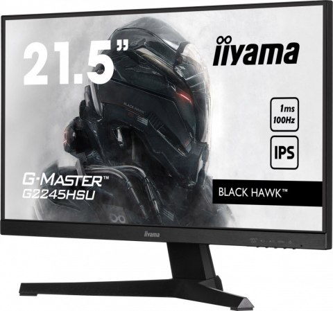 IIYAMA Monitor 22 cale G2245HSU-B1 IPS,FHD,100Hz,1ms,2xUSB,HDMI,DP,2x2W, FreeSync IIYAMA Monitor 22 cale G2245HSU-B1 IPS,FHD,100Hz,1ms,2xUSB,HDMI,DP,2x2W, FreeSync