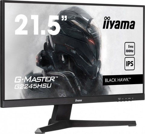 IIYAMA Monitor 22 cale G2245HSU-B1 IPS,FHD,100Hz,1ms,2xUSB,HDMI,DP,2x2W, FreeSync IIYAMA Monitor 22 cale G2245HSU-B1 IPS,FHD,100Hz,1ms,2xUSB,HDMI,DP,2x2W, FreeSync