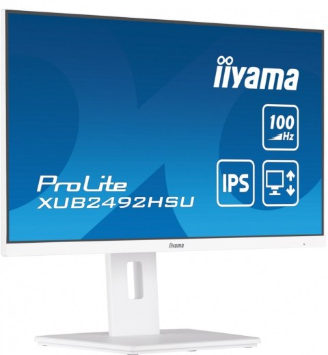 IIYAMA Monitor 23.8 cala XUB2492HSU-W6 IPS,HDMI,DP,100Hz,SLIM,HAS(150mm),4xUSB IIYAMA Monitor 23.8 cala XUB2492HSU-W6 IPS,HDMI,DP,100Hz,SLIM,HAS(150mm),4xUSB