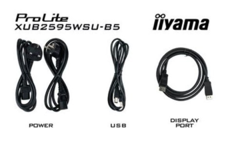 IIYAMA Monitor 25 cali XUB2595WSU-B5 IPS.PIVOT.16:10.USB.DP.HDMI.VGA.2x2W. 300(cd/m2).HAS(150mm) IIYAMA Monitor 25 cali XUB2595WSU-B5 IPS.PIVOT.16:10.USB.DP.HDMI.VGA.2x2W. 300(cd/m2).HAS(150mm)