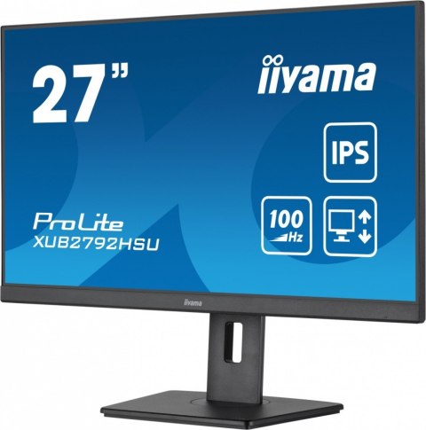 IIYAMA Monitor ProLite XUB2792HSU-B6 27 cali IPS,HDMI,DP,100Hz,SLIM,4xUSB3.2,PIVOT, HAS(150mm),2x2W IIYAMA Monitor ProLite XUB2792HSU-B6 27 cali IPS,HDMI,DP,100Hz,SLIM,4xUSB3.2,PIVOT, HAS(150mm),2x2W